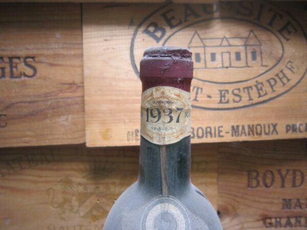 Wein 1937, Geschenk für ihn, bestes Weingeschenk, einzigartige Weine, Wein aus dem Geburtsjahr, Getränk aus dem Geburtsjahr, Geschenkideen 70 Jahre, 75 Jahre alter Wein